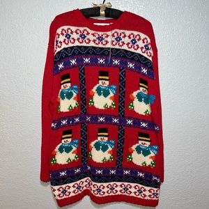 Beautiful vintage knit Christmas oversized sweater by Victoria Jones